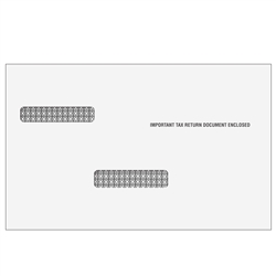 W-2/1099 Double Window Envelopes for Inserting Equipment - Universal - Moisture Seal (DW4UE)