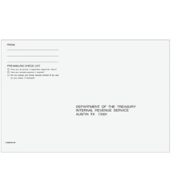 TX Federal Tax Filing Envelope for All Returns - 6" x 9" with Checklist (E103R)