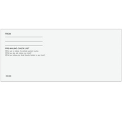 #9 Blank Tax Filing Envelope with Preprinted Checklist (E500)