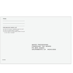 CA State Tax Envelope for Refunds - 6" x 9" (E701)