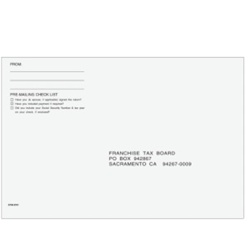 CA State Tax Filing Envelope for Payments - 6" x 9" (E702)