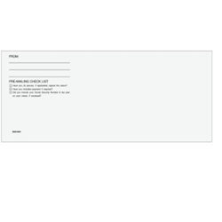 #10 Blank Tax Filing Envelope with Preprinted Checklist (E800)