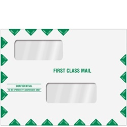 Double Window Tax Return Envelope 10" x 13" (landscape) Peel & Close (ENV201PS)