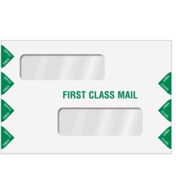 Double Window Tax Return Envelope 9" x 6" (landscape) - Peel-and-Close (ENV300PS)