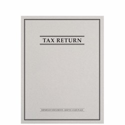 Tax Return Folder with Top-Staple Tab and Classic Border Design (FL45XX)
