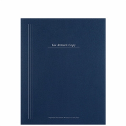 Tax Return Folder with Side-Staple Tabs, Pocket and Vertical Stripe Design (FL51XX)