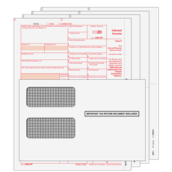 1099-INT Kit 4pt with Preprinted Forms and Moisture-Seal Envelopes (INTS4EG)