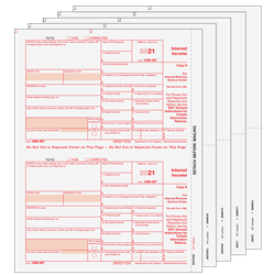 1099-INT Preprinted 5pt Set (INTS505)