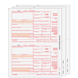 1099-INT Interest Income Blank Set 3-part (INTSET305)