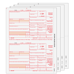 1099-INT 2up Blank 4-Part Set (INTSET405)