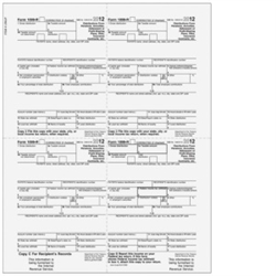 Form 1099-R Distributions From Pensions, etc. - Recipient Copy 4up Quadrant (LR4UP)
