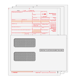 1099-MISC Kit 3pt - Preprinted Forms with Moisture-Seal Envelopes (MISCS3EG)