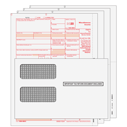 1099-MISC Kit 4pt - Preprinted Forms with Self-Seal Envelopes (MISCS4E)