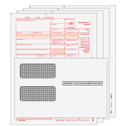 1099-MISC Miscellaneous Income - Preprinted 4pt Kit with Tamper Evident Envelopes (MISCS4TE)