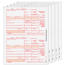 1099-MISC Miscellaneous Income - Preprinted Set 5-part (MISCS505)