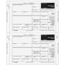 1099-MISC 2up Miscellaneous Income - 5 part Self-Mailer (QMMIS055)