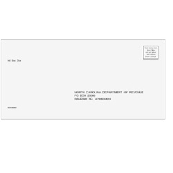 NC State Tax Envelope for Balance Due - #10 (NCB410)