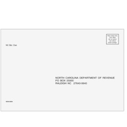 NC State Tax Envelope for Balance Due - 6" x 9" (NCB610)