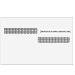 W-2 & 1099-R Double Window Envelope 4up Ver. 1 - Self Seal (R4UPDWENVS05)