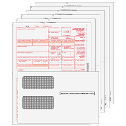 1099-R Kit 6pt - Preprinted Forms with Self-Seal Envelopes (RS6E)