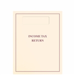 Tax Return Folder with Side-Staple Tabs and Official 1040 Window - Ivory & Burgundy (TABCVRO10)