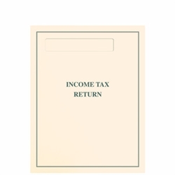 Side-Staple Income Tax Return Folder with Pocket and Window (TABFLDP10)