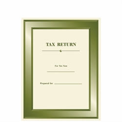 Green Designer Tax Return Folder (TAXCVR110)