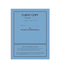 Client Copy Tax Return Cover (TAXCVRX)