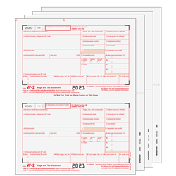 W-2 Set 6pt - Blank Traditional 2up (TRADSET605)