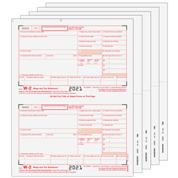 W-2 Set 8pt - Blank Traditional 2up (TRADSET805)