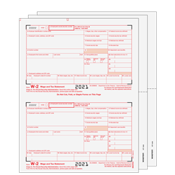 W-2 Set 4pt - Blank 2up with Instructions (TRDSET4I05)
