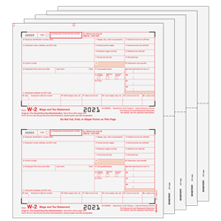 W-2 Set 8pt - Blank 2up with Instructions (TRDSET8I05)