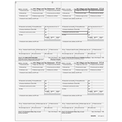 W-2 Form - Copies C/B/2/2 4up Ver. 1A Condensed (W24UPA)