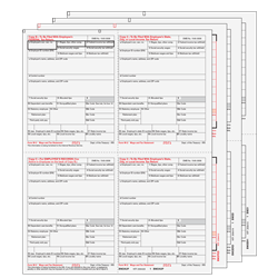 W-2 Set 6-part - Preprinted Condensed 4up Ver. 1 (Quadrants) (W24UPS605)