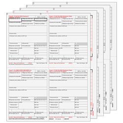 W-2 Set 8-part - Preprinted Condensed 4up Ver. 1 (Quadrants) (W24UPS805)