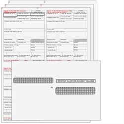 W-2 Kit 8-part - 4up Ver. 1 Condensed Forms with Self-Seal Envelopes (W24UPS8E)