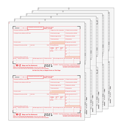 W-2 Set 6-part - Preprinted Condensed 2up (W2COMBS605)