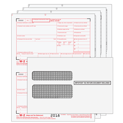 W-2 Kit 4-part - 2up Traditional Forms with Self-Seal Envelopes (W2TRADS4E)
