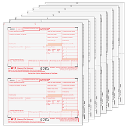 W-2 Set 8pt - Preprinted Traditional 2up (W2TRADS805)