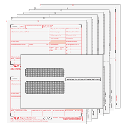 W-2 Convenience Kit - 6-part Traditional 2up for 25 Employees (W2TRD6E25)